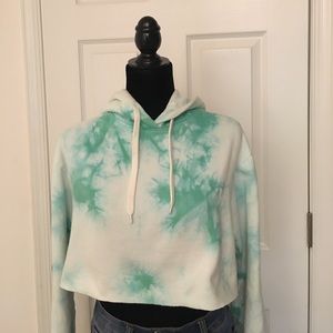 Cropped Tie Dye Sweatshirt